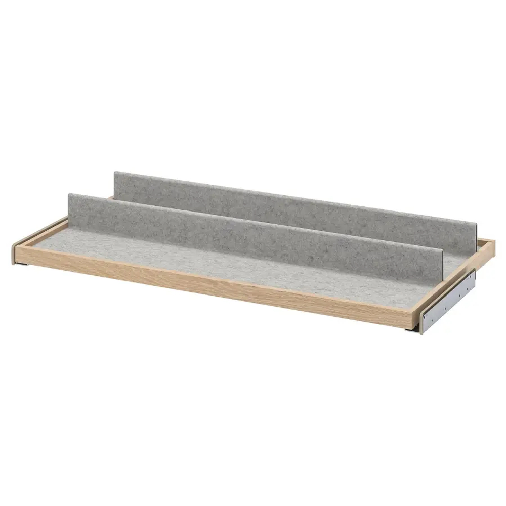 Выдвижная полка  для обуви - IKEA KOMPLEMENT/КОМПЛИМЕНТ ИКЕА,  100х58 см, под беленый дуб