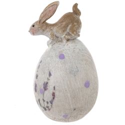 GAEM Фигурка декоративная "Заяц на яйце", L4 W4 H6 см, 2в.
