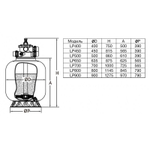 Фильтр LP800, ламин., d.800мм, 25м³/час, верх. подкл. 2", без вентиля