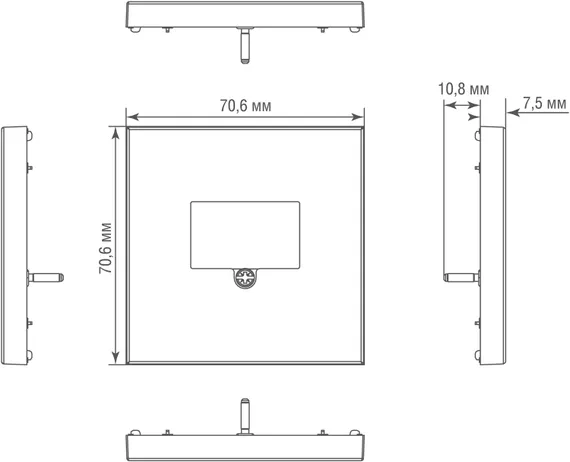 Donel R98 METAL благородная сталь накладка стандарта TAE для розеток USB, HDMI, Аудио, серия DA