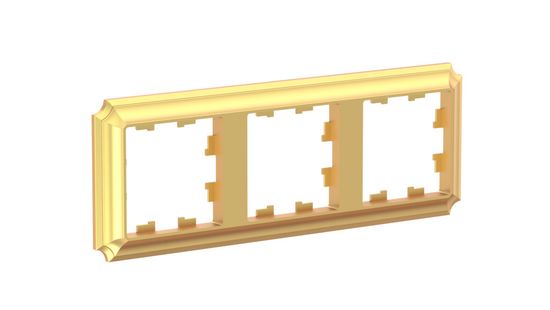 Рамка 3-м AtlasDesign Antique универс. зол. SE ATN101603