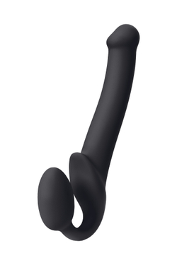 Безремневой страпон Strap-on-me Semi-Realistic, чёрный, M