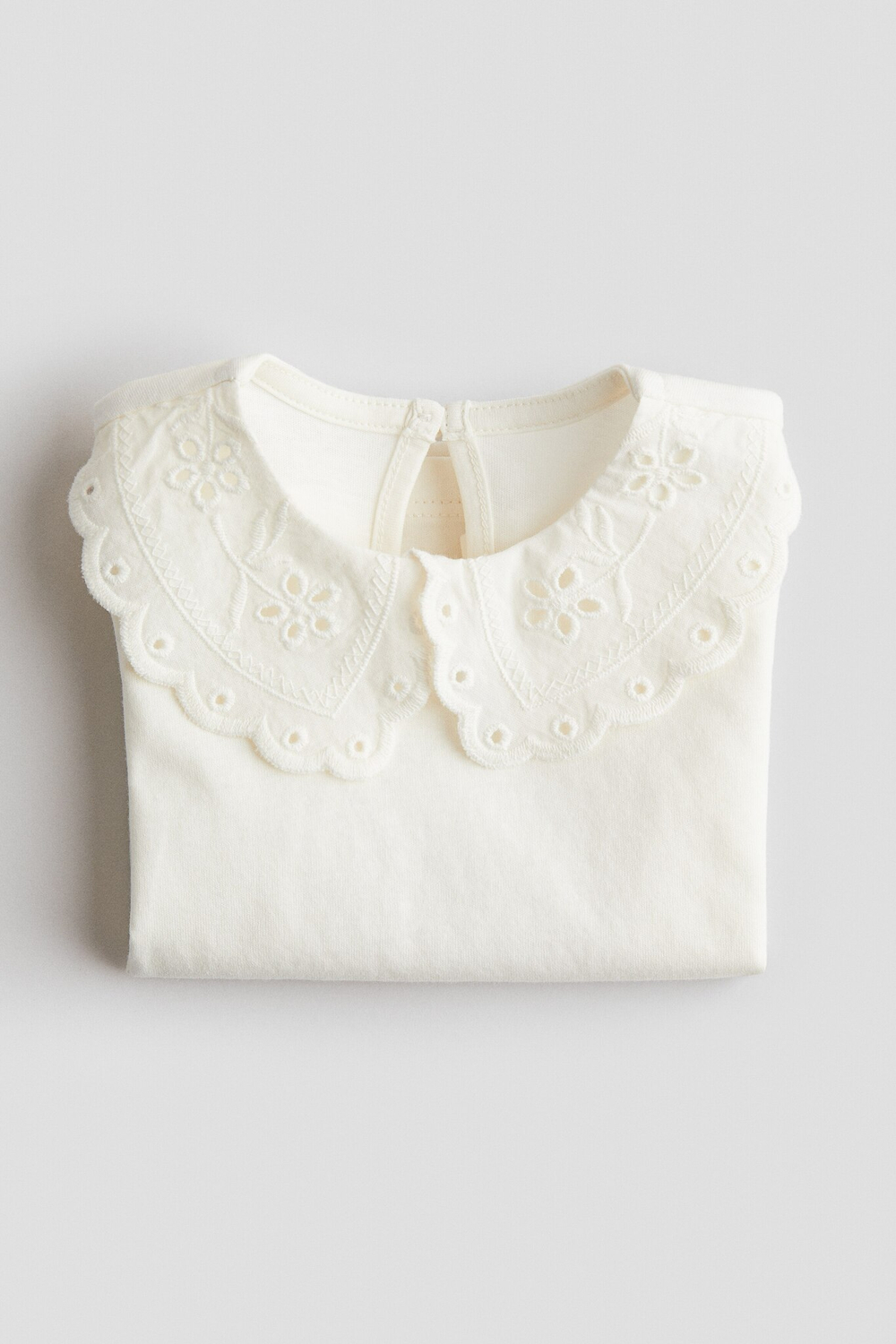 Топ с воротником-стойкой broderie-anglaise