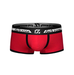 Красные хлопковые трусы-боксеры с контрастной отделкой (Размер: L) (Цвет: красный)