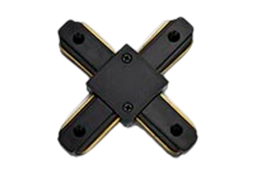 Однофазный коннектор 220V Х-образный, чёрный, 107*107 мм, 50 шт/кор