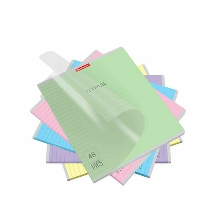 Тетрадь А5 48л ЛИН. ErichKrause пласт.обл. "Классика CoverPrо glossy" микс
