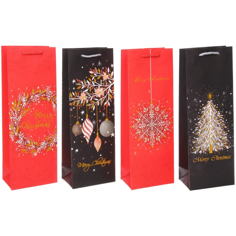 Пакет под бутылку «Зимняя сказка» 36*12,5*8,5 см