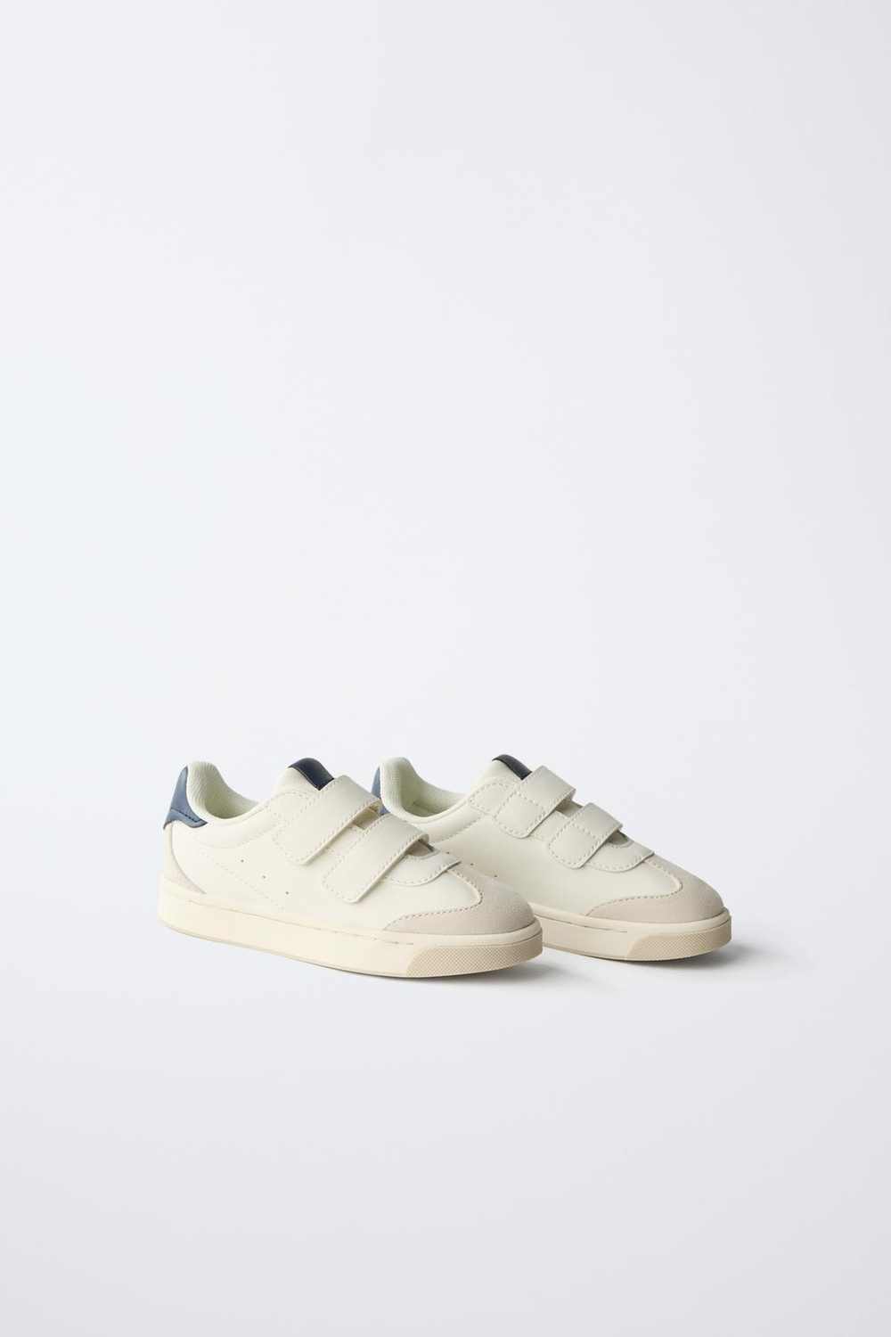 ZARA КРОССОВКИ НА ЛИПУЧКАХ, БЕЛЫЙ