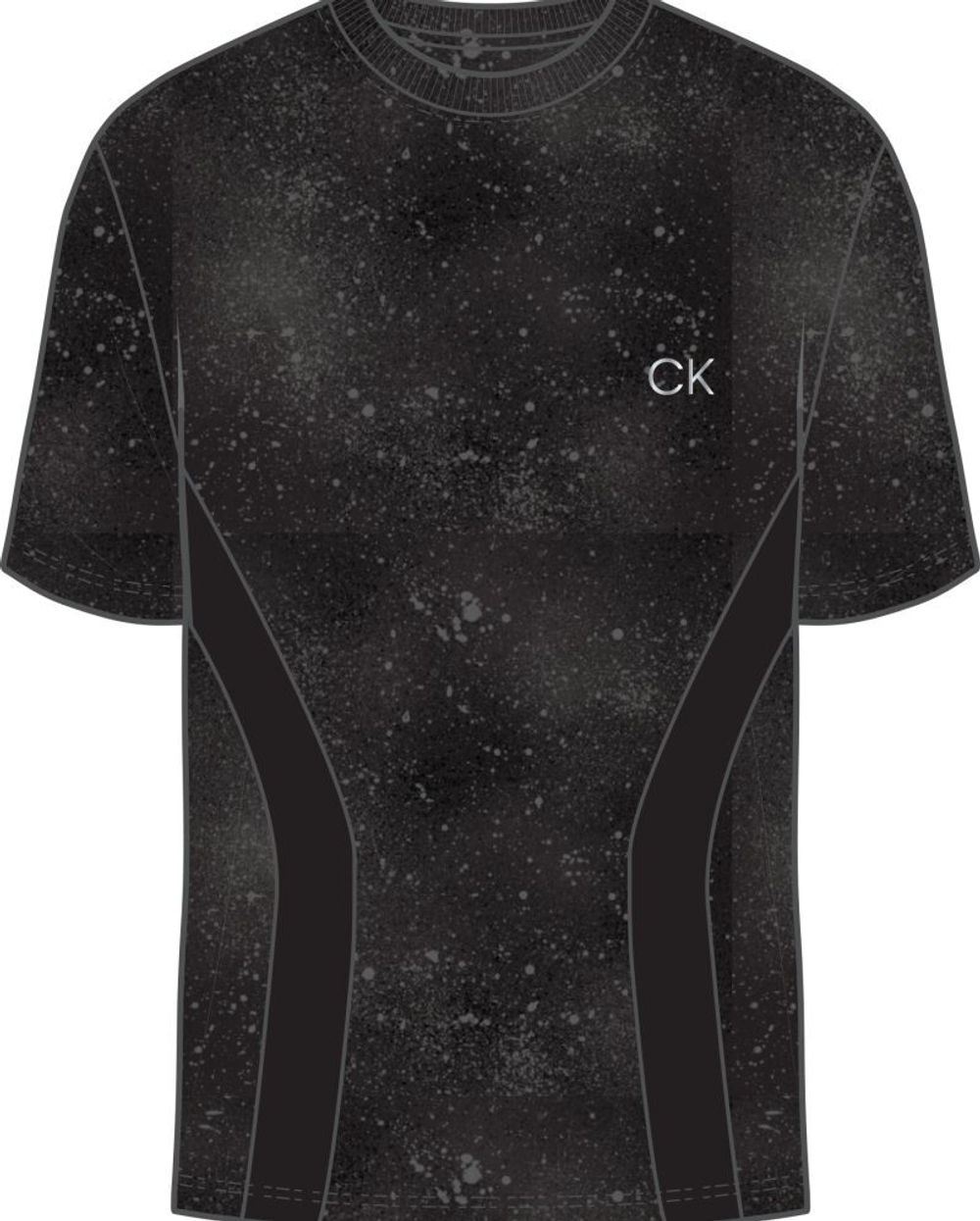 Мужская теннисная футболка Calvin Klein WO SS T-shirt - black
