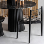 Обеденный стол из дерева Plisse черный