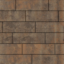 Тротуарная плитка ПРЯМОУГОЛЬНИК 750х250 мм - Листопад гладкий Клен