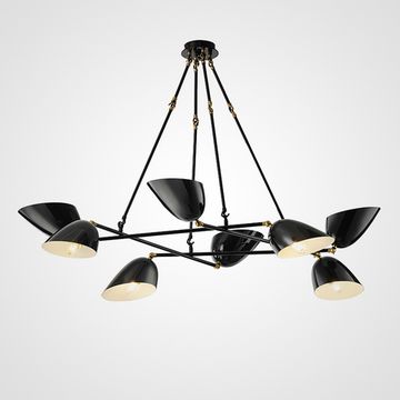 Подвесная люстра с поворотными плафонами на штангах BRENN