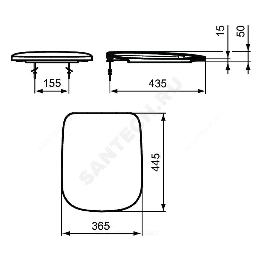 Сиденье для унитаза дюропласт микролифт Esedra Ideal Standard T318101