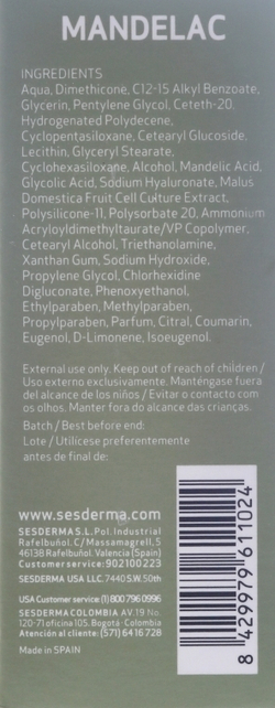 Sesderma MANDELAC Liposomal Serum - Липосомальная сыворотка с миндальной кислотой, 30 мл