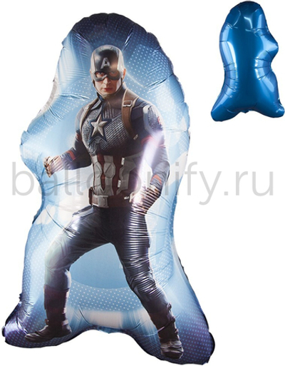 Шар (31''/79 см) Фигура, Герои Марвел,Капитан Америка, 1 шт.