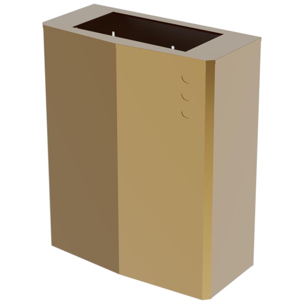 Контейнер для мусора настенный без крышки 23 л. нерж. сталь EVO 14078.EVO.PG золото