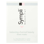Sympli Beautiful, тканевые маски с древесным углем для восстановления баланса, 5 шт., 25 мл (0,85 жидк. унции) каждая