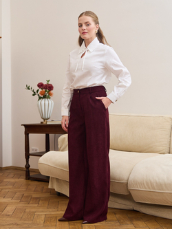 Брюки палаццо вельветовые