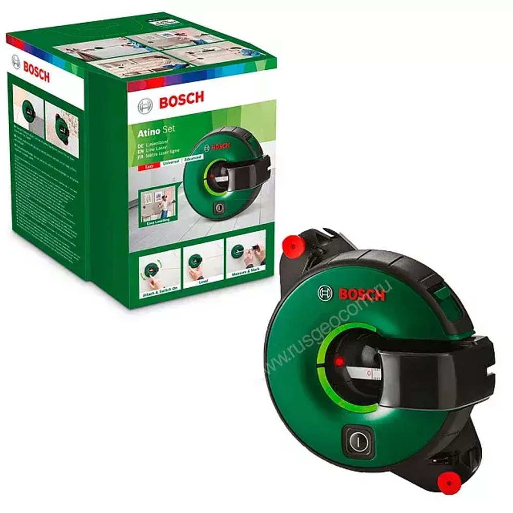 Лазерный уровень с рулеткой Bosch Atino Set (0.603.663.A01)