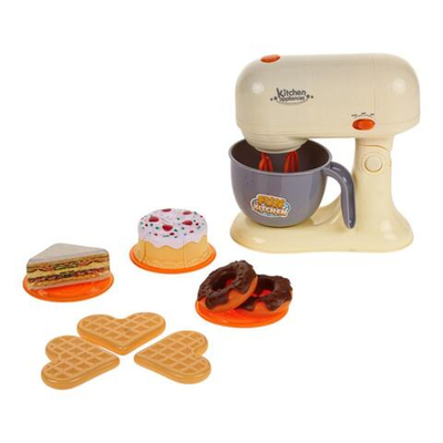 Миксер с аксессуарами 18см, бежевый, коробка 8023-10