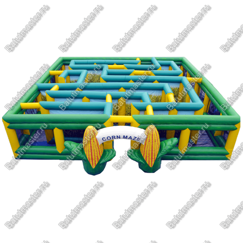 Надувной лабиринт "Кукурузное поле", 10*10*3 м