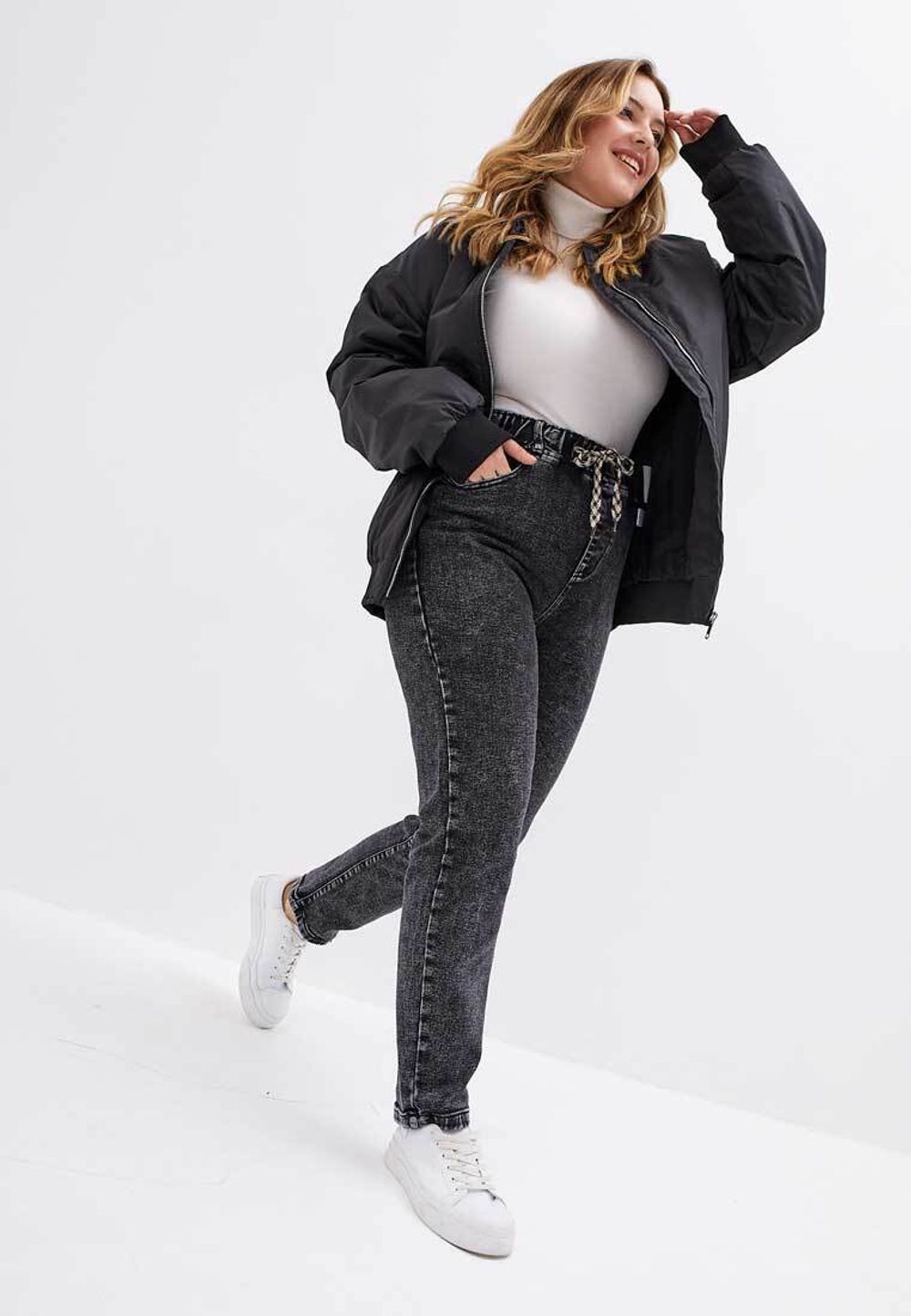 Джинсы на резинке больших размеров