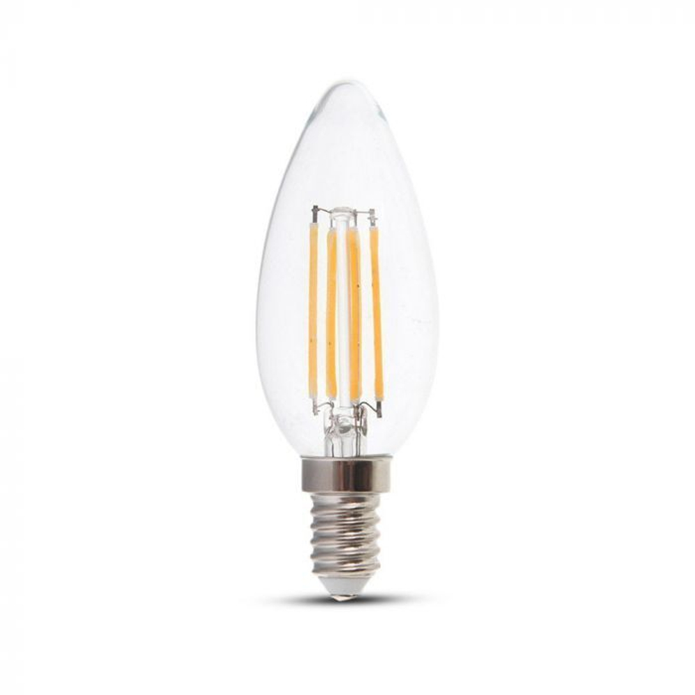 Лампа светодиодная, филамент V-TAC, E14, 4 Вт, 2700К, SKU 4365