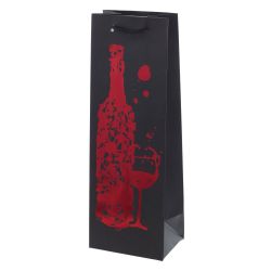 GAEM Пакет подарочный для бутылок (бумага 210г/м2, блок микс 12шт), L12 W9 H35 см, 4в.