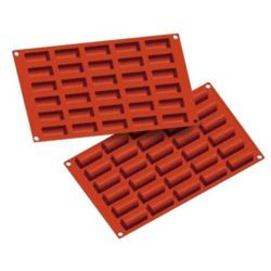 Форма кондитерская "Мини полено" 30 ячеек 45*20 мм, h 20 мм силикон (30*17,5 см) P.L.