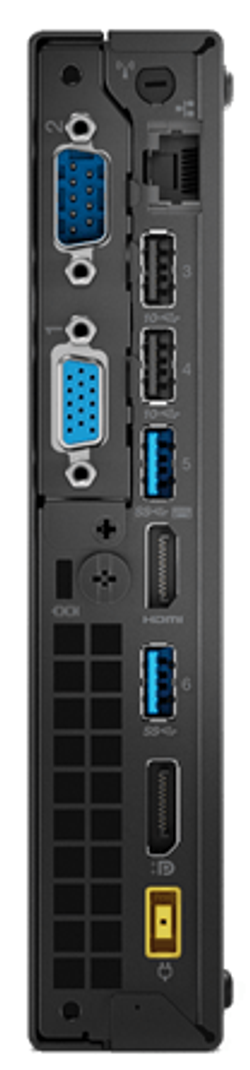 ПК Lenovo ThinkCentre M920q Tiny (10RSS11600) Intel Core i5 8500T, 2100 МГц, 8 Гб, без HDD, 256 Гб SSD, Intel UHD Graphics 630, 1000 Мбит/с, DOS, клавиатура, мышь