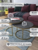 Комплект журнальных столов Акцент - ЗСЧ - МДФ в ПВХ