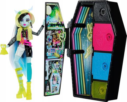 Кукла Mattel Monster High Scarysecrets Series 3 - Фрэнки Штейн неоновая серия - Кукла с аксессуарами Монстр Хай HNF79