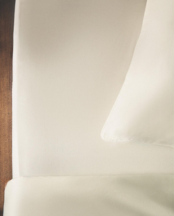 Zara Home - Атласная простыня с эластичной лентой, высота 40 см (500 нитей), бежевый, 200х200х40 см