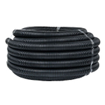 Труба гофр. безгалогеновая FRHF с протяжкой d40 мм (25 м) черная EKF-Plast FRHF-40