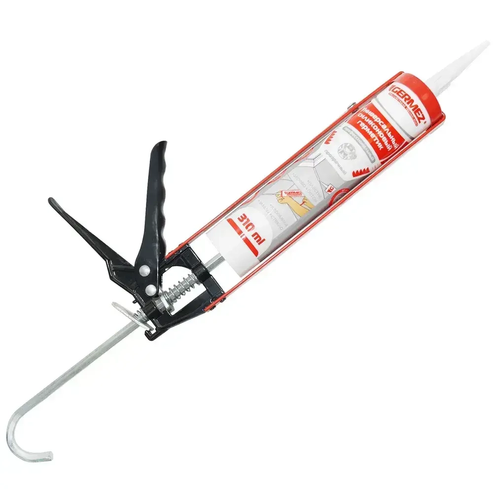 Герметик силиконовый прозрачный 310 мл санитарный универсальный Germez