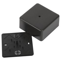 Распаячная коробка ЭРА BS-B-100-100-50 для кабель-канала черная 100х100х50мм IP40