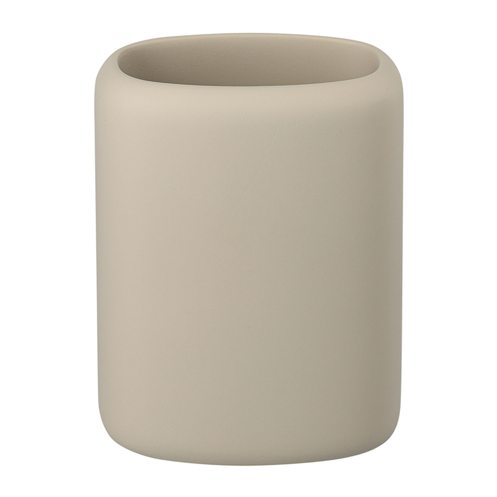 Стакан для зубных щеток slim, светло-серый