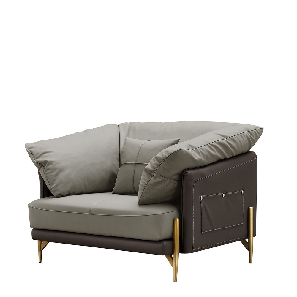 Кресло ARTE NAPPA SF035 серый/темно-серый #6623