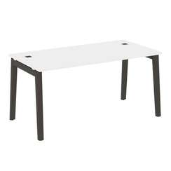 Onix Wood Direct Стол руководителя OW.SRR-4.8 Белый Бриллиант/Дуб Темный/Металл Антрацит 1580*800*75