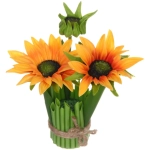 Цветочная композиция «Весенняя рапсодия» 15*22см Гербера оранжевая