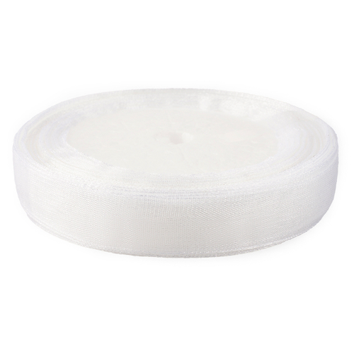 Лента органза белый 1,2 см ДБ