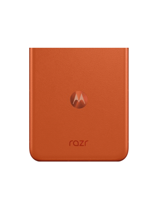 Задняя крышка для Motorola Razr 50 оранжевая (Orange) без стекла камеры