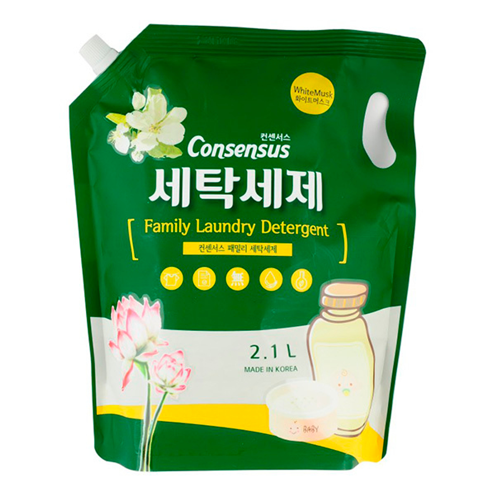 Жидкое средство для стирки с ароматом Белого Мускуса HB Global Consensus Liquid Laundry Detergent 2,1л