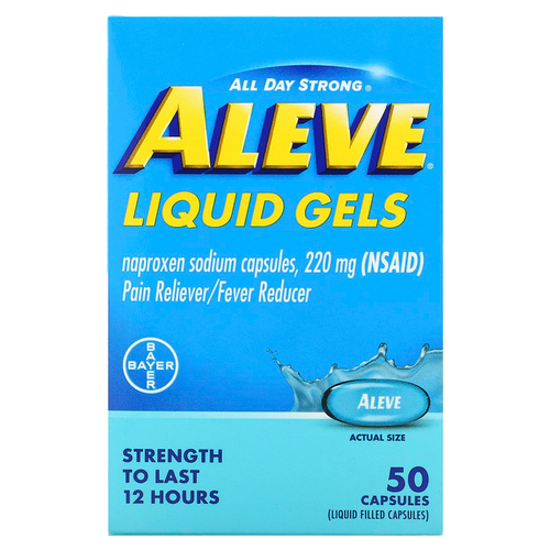 Aleve, Напроксен в капсулах, жидкие гели, 220 мг, 50 капсул