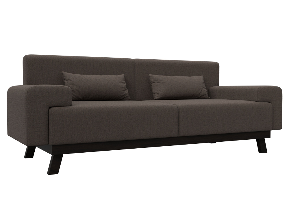 Диван прямой Мюнхен, Амур 05 коричневый, Рогожка, 122471