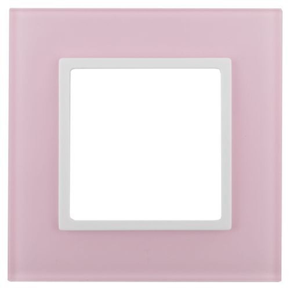 Рамка 1-м 14-5101-30 стекло Elegance роз.+бел. ЭРА Б0034484 Рамка 1-м 14-5101-30 стекло Elegance роз.+бел. ЭРА Б0034484