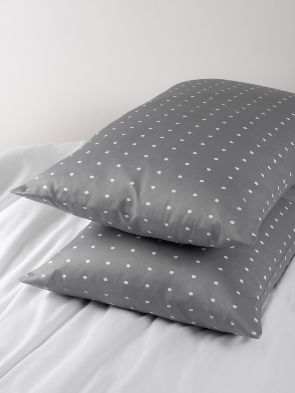UTOPIA 2 Наволочки, сатин серый в точку