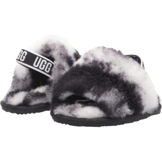 Ugg Fluff Yeah Slide 'Black White'