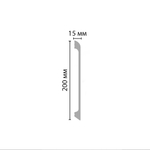 Плинтус напольный дюрополимер под покраску D247 200×15×2000 мм DecoMaster