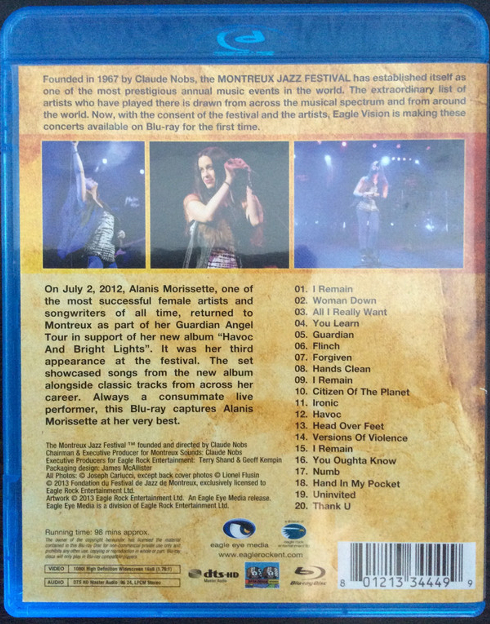 Alanis Morissette / Live At Montreux 2012 (Blu-Ray)
